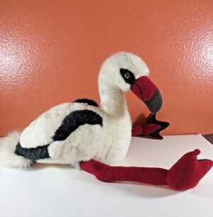Vintage Russ Berrie Plush White Stork FLAUBERT Caress Soft Pets 23" Stuffed Bird